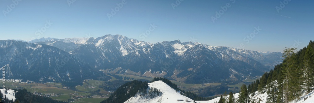 Panorama beim Abstieg von der Kirchwand