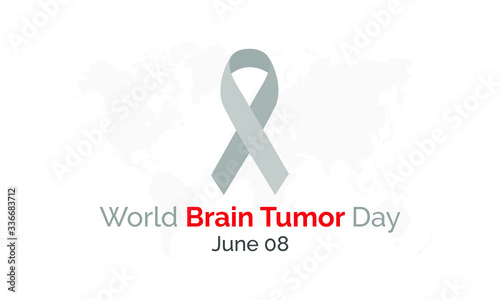 Vector illustration on the theme of World Brain Tumor day observed each year in the month of June on 08th