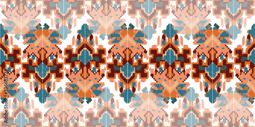 Drapery curves pagan tripe seamless pattern. Indian old surface background. Vector ornament