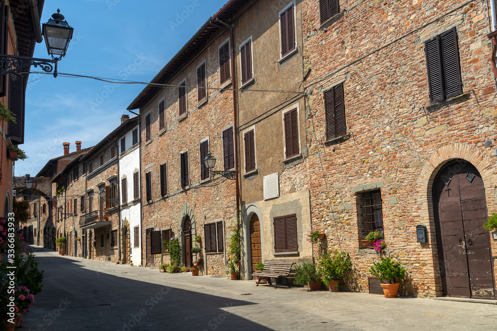 Old street of Citerna, Tuscany, Italy