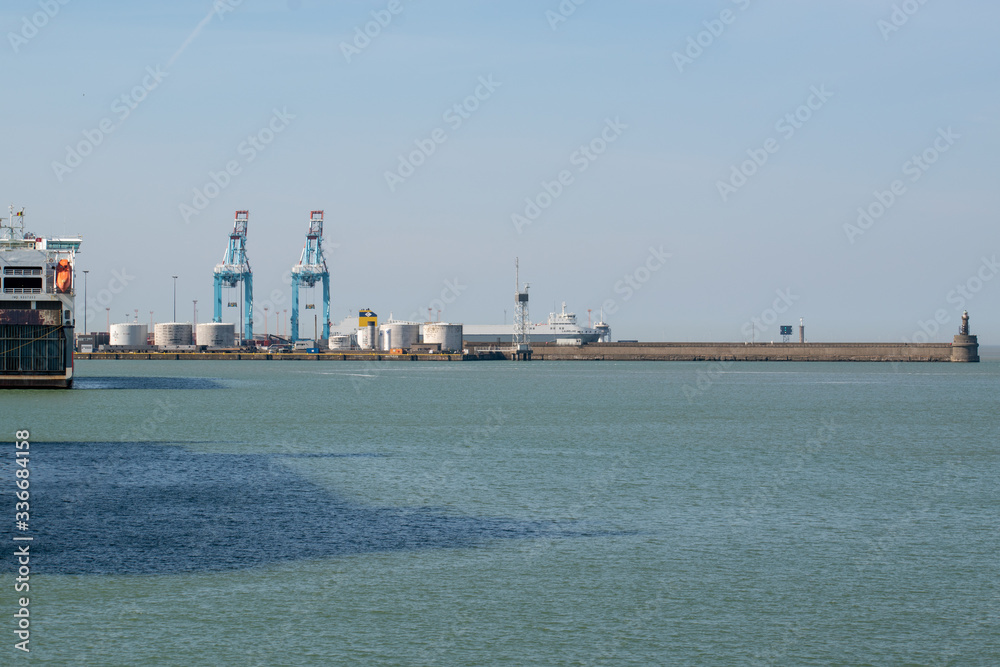 Entry to the port of Zeebrugge, Belgium