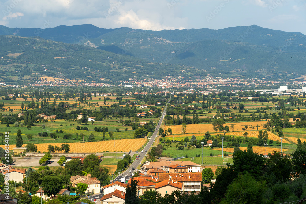 Summer landscape from Anghiari, Tuscany, Italy
