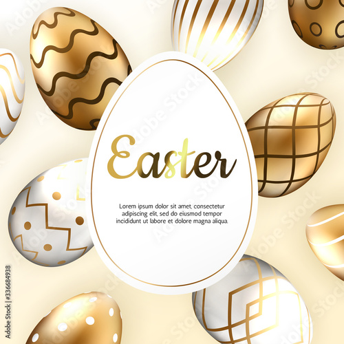 Easter eggs. Easter card.
