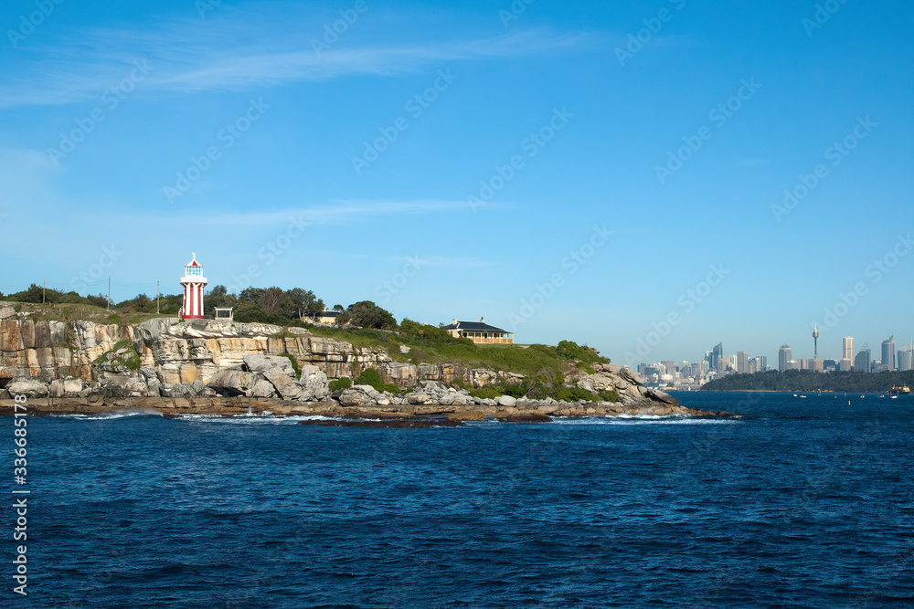 Sydney Australia, view of South Head and entrance to Sydney Harbour from the ocean