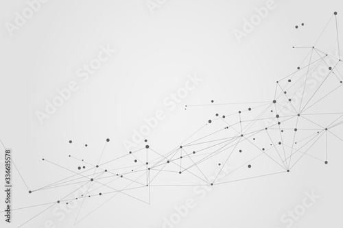 Abstract connecting dots and lines, Polygonal background, technology design, vector illustrator © WC Studio