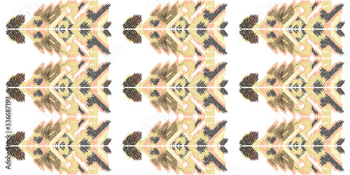 Drapery curves pagan tripe seamless pattern. Indian old surface background. Vector ornament