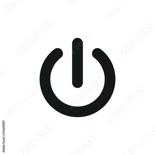 On off outline icon isolated. Symbol, logo illustration for mobile concept and web design.