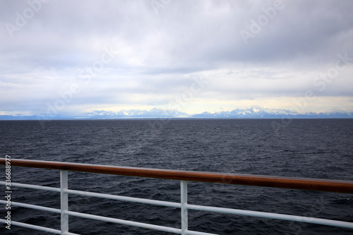 Seward, Alaska / USA - August 08, 2019: View from ship cruise deck, Seward, Alaska, USA © PaoloGiovanni
