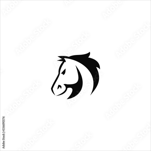 Animal horse logo vector design template photo