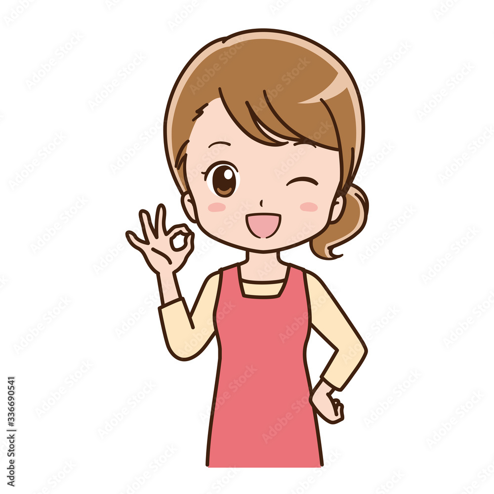 Illustration of a rejoicing woman Illustration of a rejoicing woman