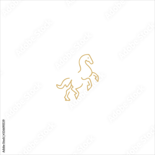 Animal horse logo vector design template
