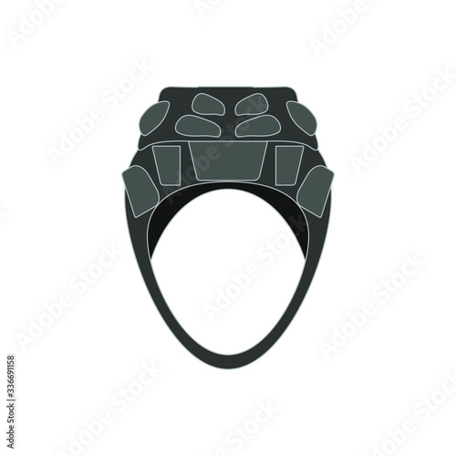 Obraz na płótnie rugby helmet on white background vector w salonie