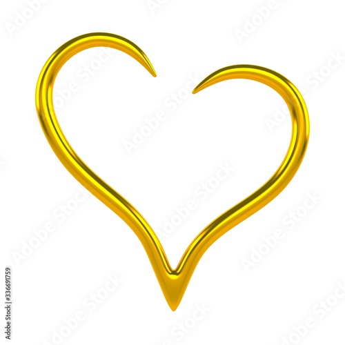 Fototapeta Abstract Heart 3D Rendering Illustration