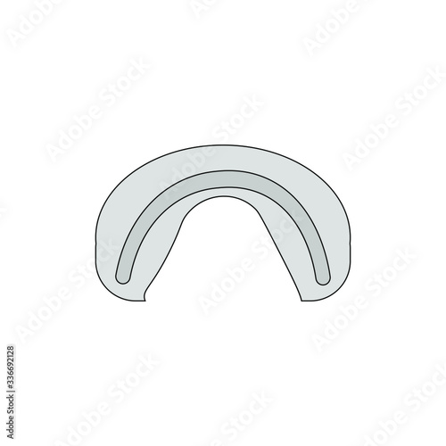 rugby dental protector on white background vector