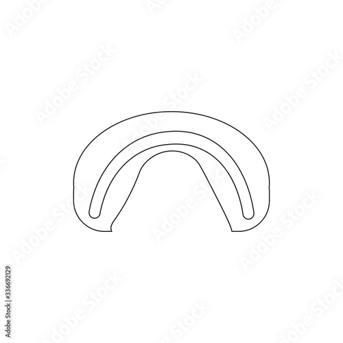 rugby dental protector on white background vector