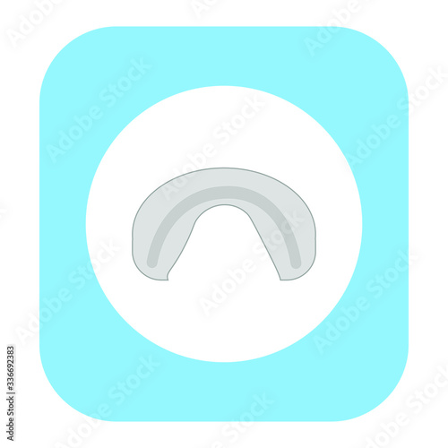 rugby dental protector on white background vector