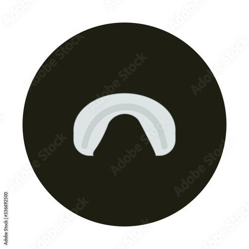 rugby dental protector on white background vector