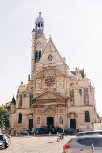 Paris, France the Church of Saint-Etienne-du-Mont 1494-1624 next to the Pantheon.