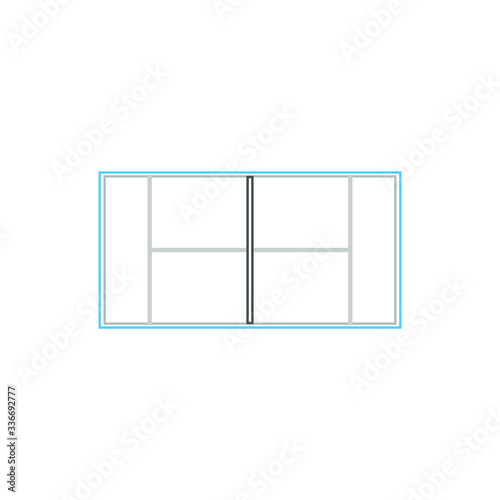 paddle tennis court on white background vector
