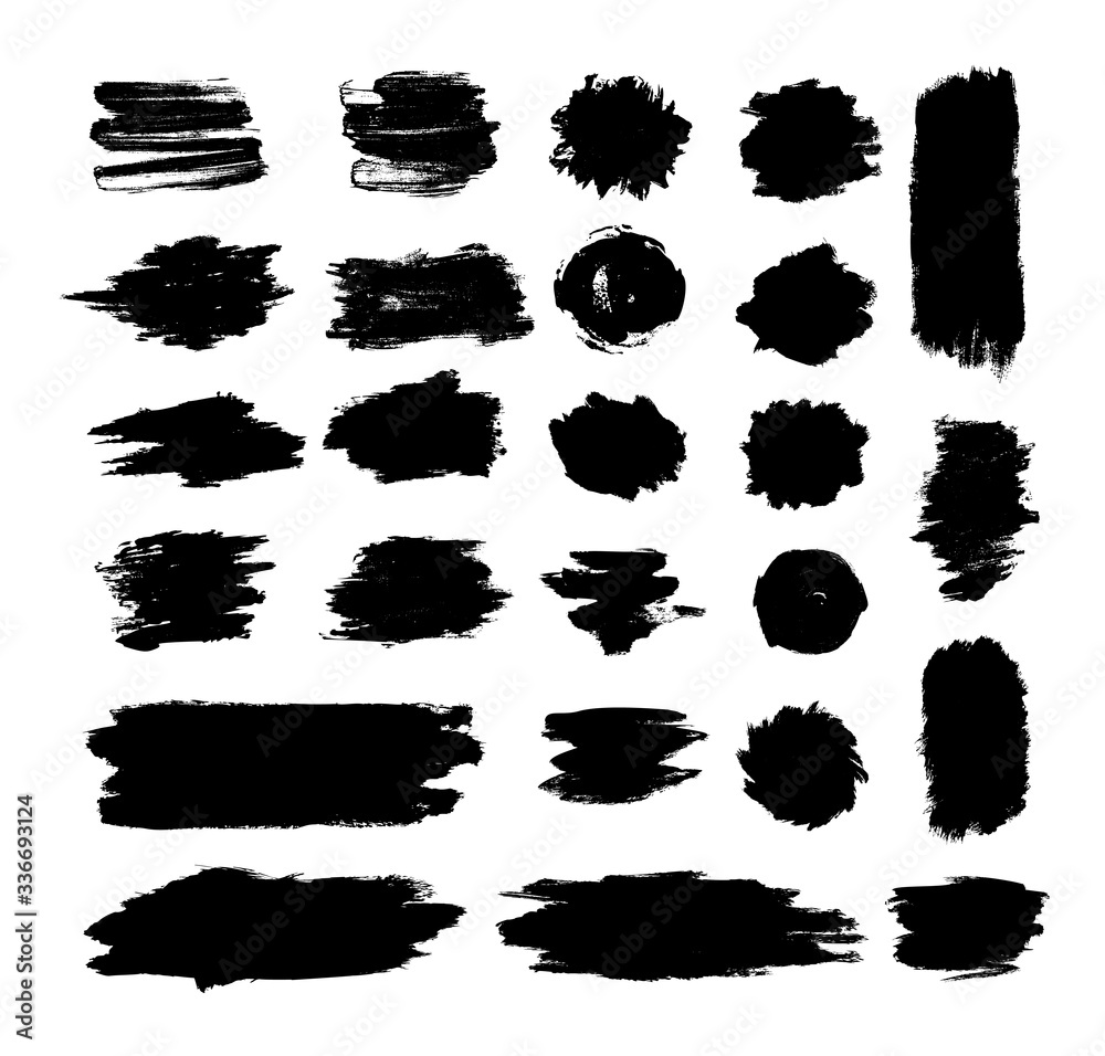 Collection of vector blots, grunge textures, spots, borders, stains, frames, splashes, ink brushes, and backdrops. Set for any design. Hand-drawn silhouettes and shapes on a white background. Collection of vector blots, grunge textures, spots, borders, stains, frames, splashes, ink brushes, and backdrops. Set for any design. Hand-drawn silhouettes and shapes on a white background.