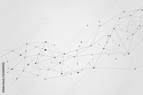 Abstract connecting dots and lines  Polygonal background  technology design  vector illustrator