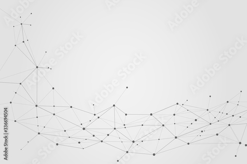 Abstract connecting dots and lines, Polygonal background, technology design, vector illustrator