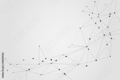 Abstract connecting dots and lines, Polygonal background, technology design, vector illustrator