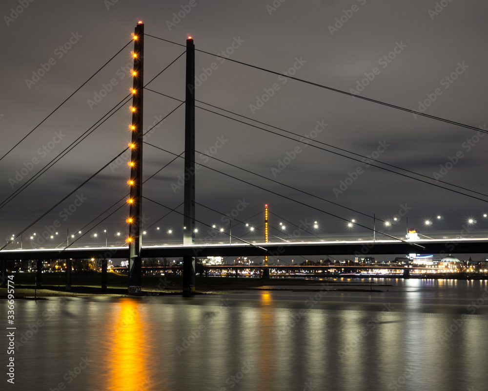 Oberkasselerbrücke, bridge in Düsseldorf, Germany