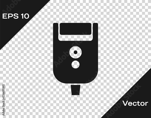 Black Electric razor blade for men icon isolated on transparent background. Electric shaver. Vector Illustration