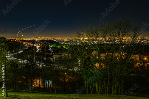 宝塚山手台と大阪府の夜景