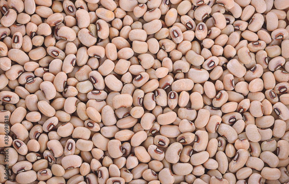Black eyed peas beans on a  background