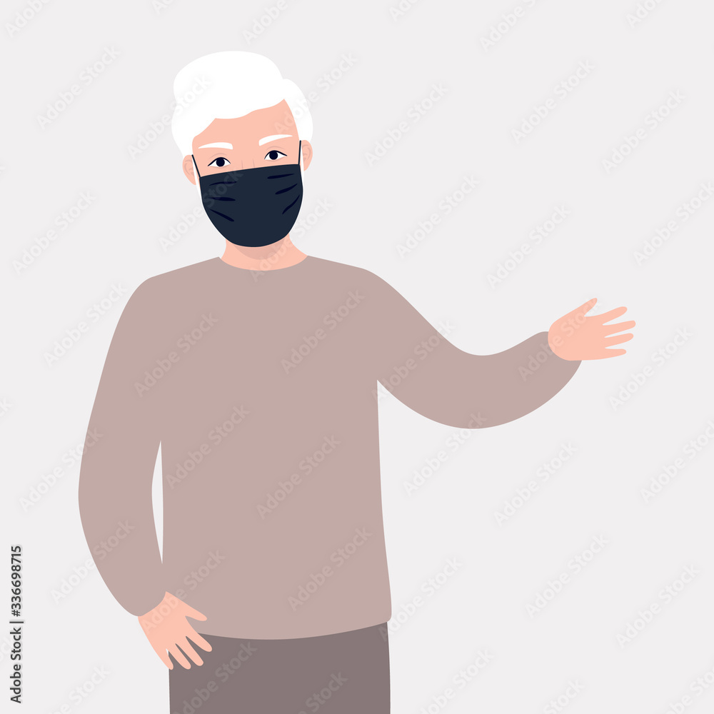 Naklejka premium elderly people in a nursing home concept colorful vector illustration
