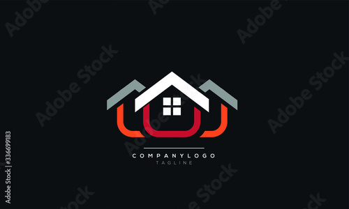 Real Estate Logo Design. Creative abstract real estate icon logo and business card template