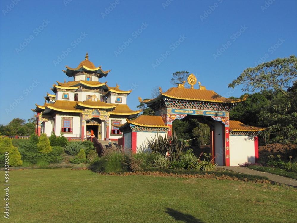 BUDHIST TEMPLE, BRAZIL, TRÊS COROAS, RS - AUGUST, 10