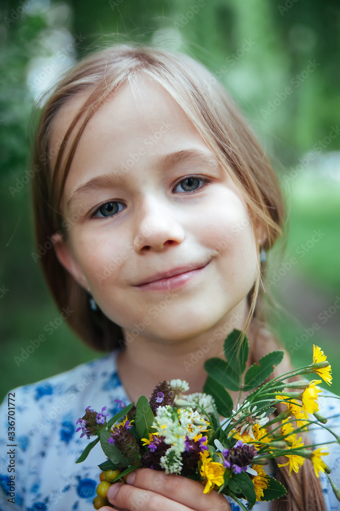 Portrait of girl in summer day Portrait of girl in summer day