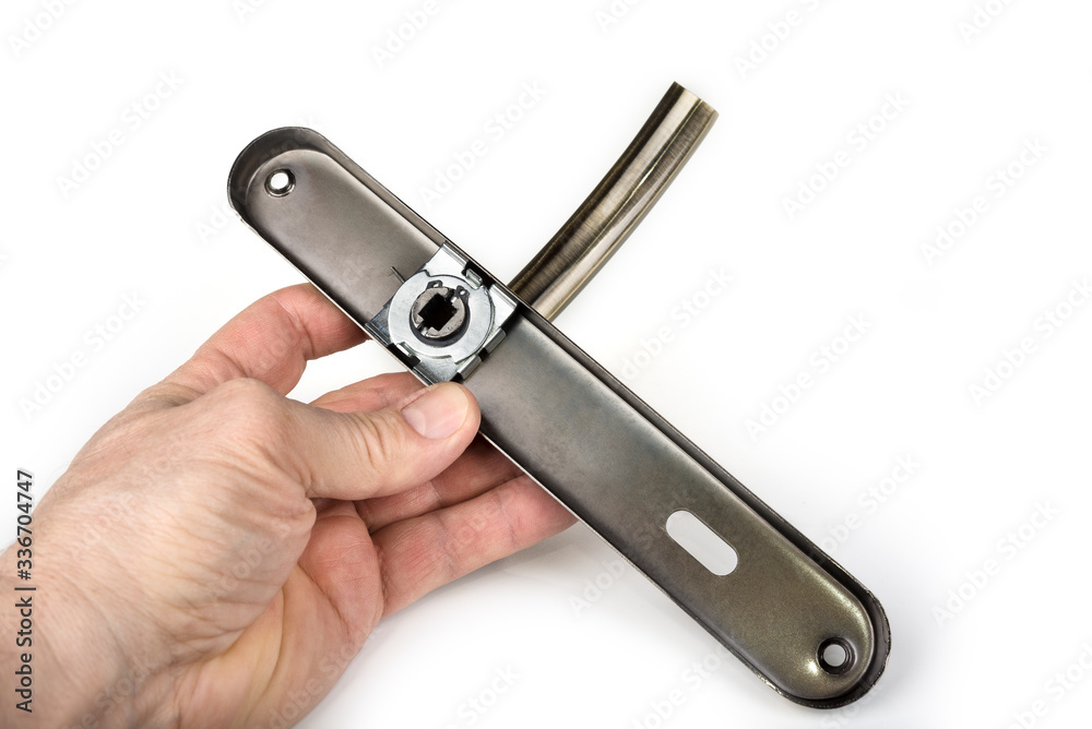 New luxury door handle on a white background New luxury door handle on a white background
