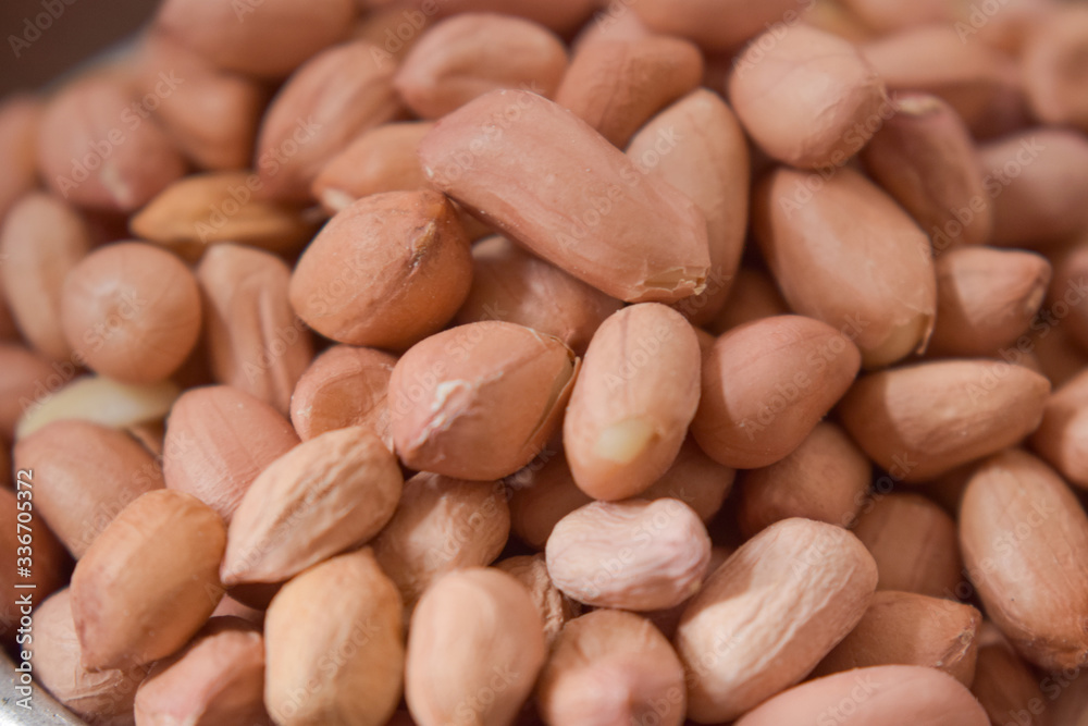 Dry peanut texture. Many peanut grains on the pile Whole background Dry peanut texture. Many peanut grains on the pile Whole background