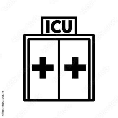 ICU room icon design, flat style trendy collection