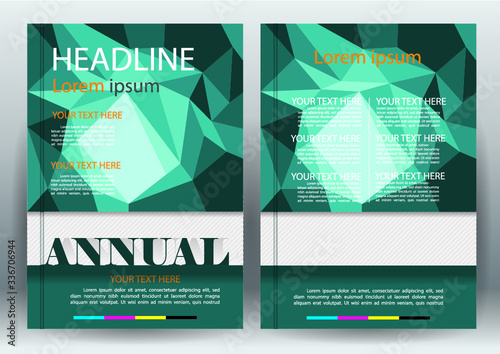 Front and back cover of modern business Abstract vector modern layout flyers brochure / design templates / annual report / booklet stationery with orange,white image size a4 CMYK Vector illustration