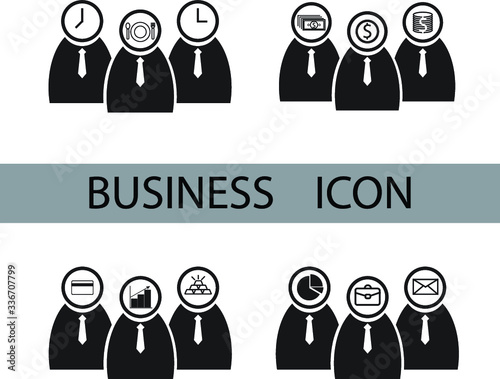 pople businss human resources managerment line vector icon set.Persons symbol for your infographics, website and logo design,necktie