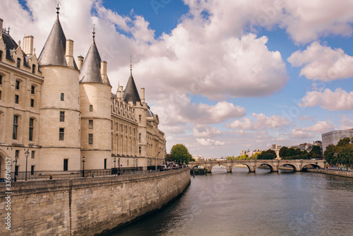 View of Conciergerie - former prison and part of old royal palace on Seine river bank in Paris, France. © Aleksei Zakharov