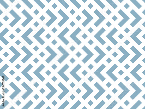 Abstract geometric pattern. A seamless vector background. White and blue ornament. Graphic modern pattern. Simple lattice graphic design