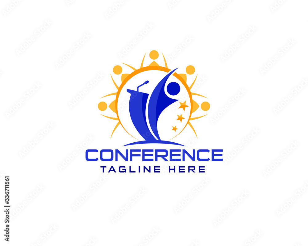 Conference logo design template fully vector Stock Vector Adobe Stock
