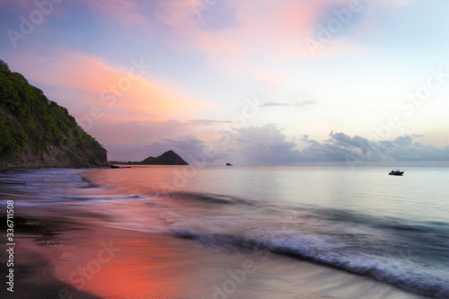 sunset on the beach in st Lucia​.