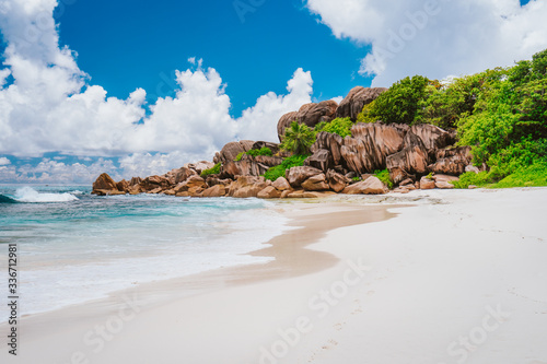 Grande anse beach  La Digue island  Seychelles