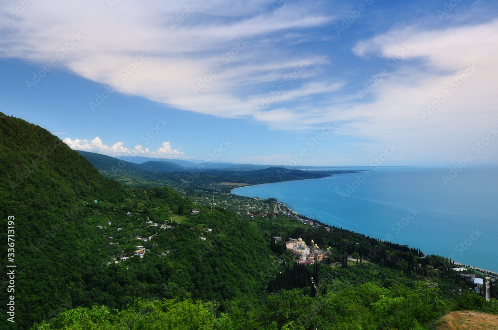 sea ​​view from the Caucasus mountains