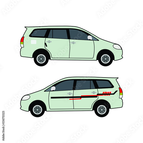 Car vector illustration. Wrap livery stripe design. Decal Sticker wrapping.