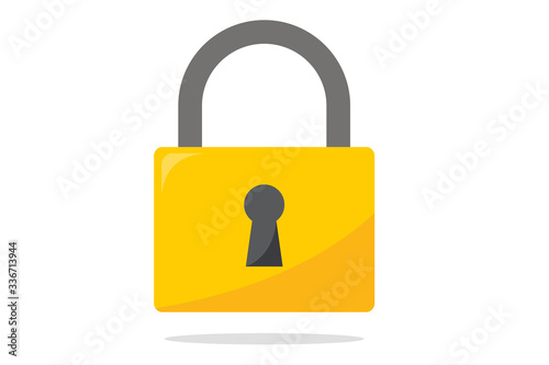 Modern padlock vector icon isolated