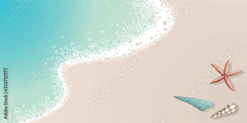 Sea banner illustration