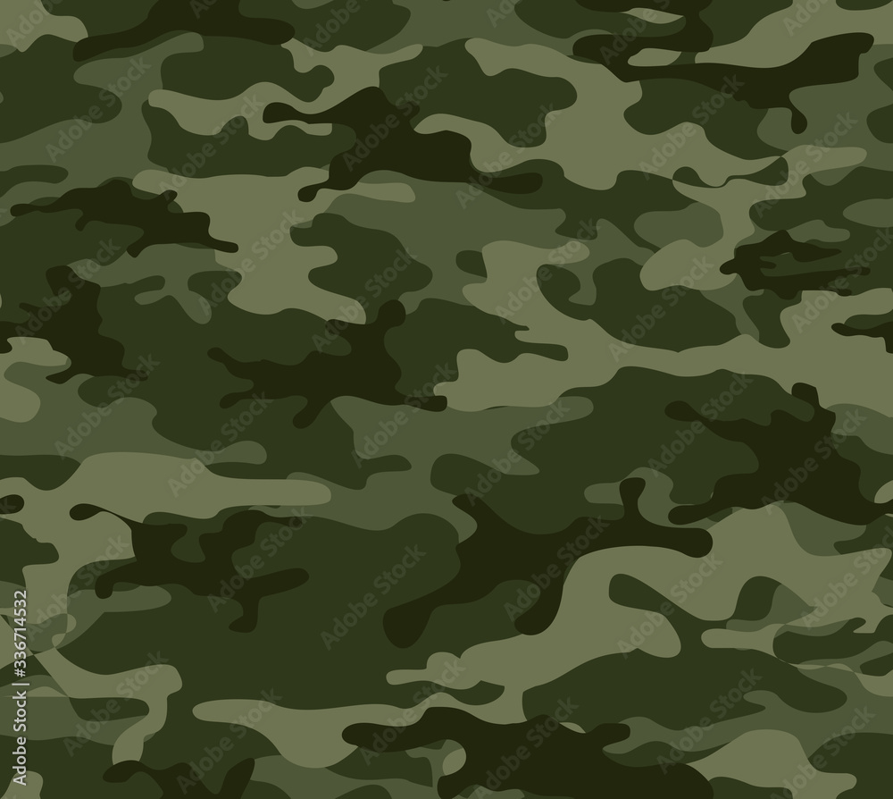 Camouflage seamless pattern. Print on fabric on paper vector Camouflage seamless pattern. Print on fabric on paper vector